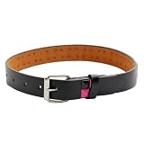 Girls Pink Black Studded Genuine Leather Fashion Belt S-XL (30-44in)