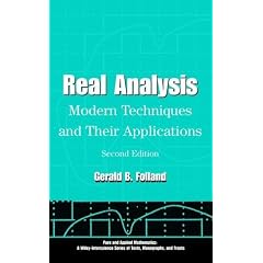 Real Analysis: Modern Techniques and Their Applications (Pure and Applied Mathematics: A Wiley Series of Texts, Monog)