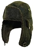 Dorfman Pacific Weathered Cotton Trooper Fleece Lined with Berber Earflap. Our Bestselling Design (One Size Fits All)