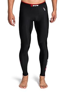 SKINS Men's Thermal Compression Long Tights, Black/Fierce Red, XX-Large