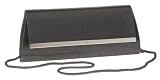 La Regale Shiny Metal Trim Shimmer Clutch