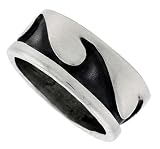 3/8 (10 mm) Sterling Silver Hand Made Wave Ring