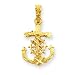 14k Mariners Cross Pendant