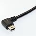 USB A male right angle to Mini 5 pin left angle adapter