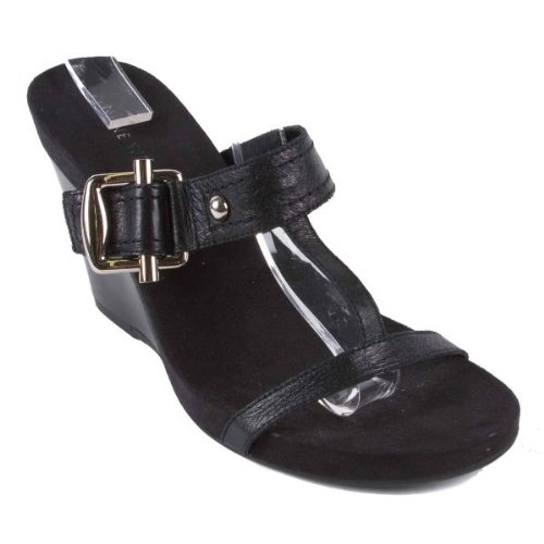 Nine West Women's Tavinos Platform Slide,Black,6.5 M US