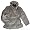 Sonia Rykiel Sonya Silver Coat Down Wrap Coat