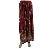 Maroon Red Belly Dance Dcrapechic Women's Long Skirt India 36 Inch Length
