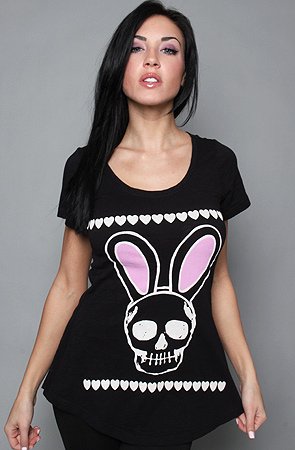 Sauce The Skulls Tako Bunny Tunic Tops S S for Women Sauce The Skulls Tako Bunny Tunic Tops (S/S) for Women: Model is wearing a size Small Super soft scoop Sauce The Skulls Tako Bunny Tunic Tops S S for Women Sauce The Skulls Tako Bunny Tunic Tops (S/S) for Women: Model is wearing a size Small Super soft scoop