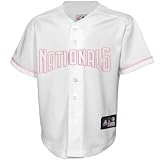 MLB Majestic Washington Nationals Youth Girls Baseball Jersey - White (12/14)