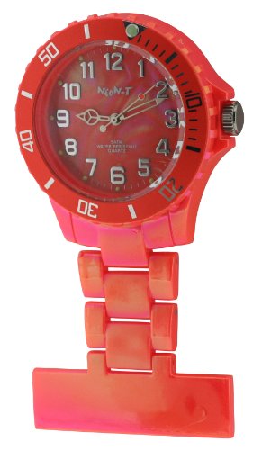Neon T Unisex-Armbanduhr Analog Plastik orange NE24/D