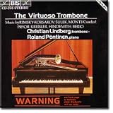 cover of The Virtuoso Trombone - Lindberg, Pontinen