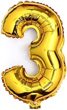 Gold 40" Numbers 0-9 Foil Party Balloons NO.3