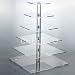 6 Tier Large Square Pole Wedding Acrylic Cupcake Stand Tree Tower Cup Cake Display