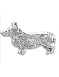 Sterling Silver Corgi Pin by The Magic Zoo