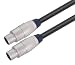 Black Premium 25m Highflex 8x 15mm Nlt8fx 8 Pole Metal Speakon Plug To Nlt8fx 8 Pole Metal Speakon