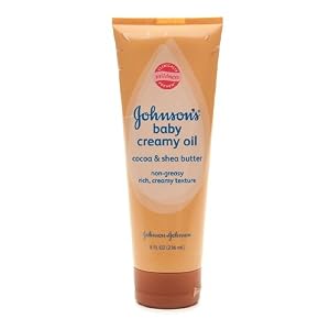 Johnson's Baby Creamy Oil, Cocoa and Shea Butter, 8  Ounce (Pack of 2)