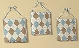 Brown and Blue Argyle Wall Hanging Accessories by JoJo Designs