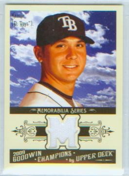 Scott Kazmir 2009 Upper Deck Baseball Goodwin Champions Game Worn Jersey Card #GCM-SK / Tampa Bay Rays / Anaheim Angels
