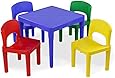 Tot Tutors Kid's Primary Table and 4-Chairs Set, Plastic