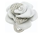 Kenneth Jay Lane Flower Cocktail Ring - White