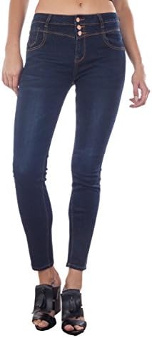 Product of Society High Waist Womens Skinny Stretch Jeans (Small-04, Royal Midnight Blue)