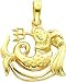 14K Gold Aquarius Zodiac Charm