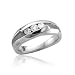 Men's 14K White Gold 3 Stone Diamond Band Ring (GH, SI, 0.50 carat)-Band Width: 8 mm