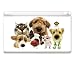 Poodle, Welsh Corgis, Boston Terrier, Kitties - Official Hanadeka Club Animal Decorative Protector Skin Decal Sticker for Nintendo DS Lite