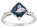 10KT WG 1.82CTW TREATED NEPTUNE GARDEN(TM) TOPAZ WITH DIAMOND ACCENT RING