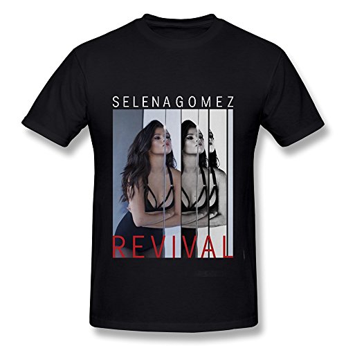 FK Selena Gomez The Revival Tour 2016 Live Concert T Shirt For Men Black