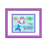 Mermaids Purple Personalized Print