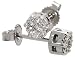 14k White Gold / Diamond Stud Earrings 3/16 (5 mm)