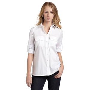 Buy BCBGMAXAZRIA Ladies Poplin With Jersey Cargo Top