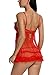 Avidlove Women Red Christmas Babydolls Set Santa Lingerie Lace Chemises Red Small