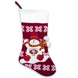 24" NFL San Francisco 49ers Knit Snowman & Snowflake Christmas Stocking