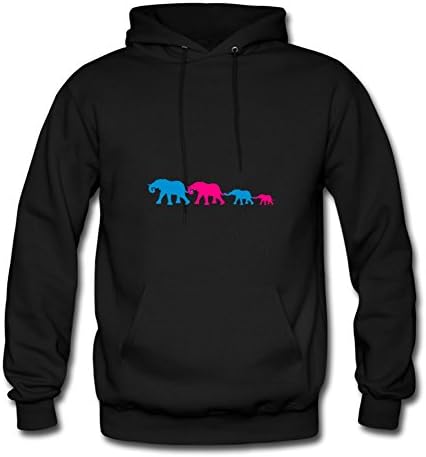 Large Happy_elephant_family Designed And Let You Handle It Style Personality Women Black Sweatshirts