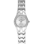 AK Anne Klein Women's 10-6927SVSV Swarovski Crystal Accented Silver-Tone Watch