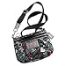 Coach Poppy Graffiti Heart Swingpack Crossbody Messenger Bag Purse Black Red Multi