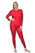 BASICO Women's 2pc Long John Thermal Underwear Set 100% Cotton