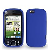Blue Silicone Rubber Gel Soft Skin Case Cover for Motorola Cliq XT MB501 Ph ....