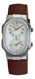 Philip Stein Women's 1DFCMOPCBR Diamond Cowhide Strap Watch