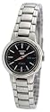 Seiko Wrist Watches-Seiko 5 SYME43K1 Ladies Women Automatic Mechnical Self-Winding Stainless Steel Dress Black Dial Watch