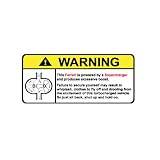 Ferrari Warning Supercharger, Warning decal, sticker 