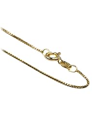 Gold Plated Sterling Silver 1mm Italian Box Chain in Sizes 18", 20"