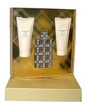 Burberry Brit By Burberry For Women. Gift Set Eau De Parfum Spray 3.3-Ounce + Body Lotion 3.3-Ounce + Shower Gel 3.3-Ounce) Bottle