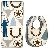 Dwell Baby Cowboy Dusk 3-Piece Bib/Burp Set