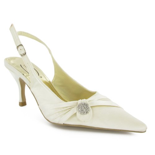Ladies Diamante Cluster Slingback Sandals