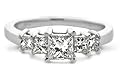 1.00 Ct Princess Engagment Ring with Side Stones
