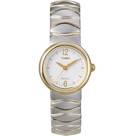 Timex Women's Classic Two-Tone Bangle Expansion Band Stainless Steel Bracelet Watch #T2M764