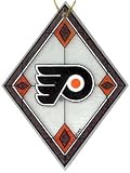Philadelphia FLYERS Stained Art Glass Christmas Ornament